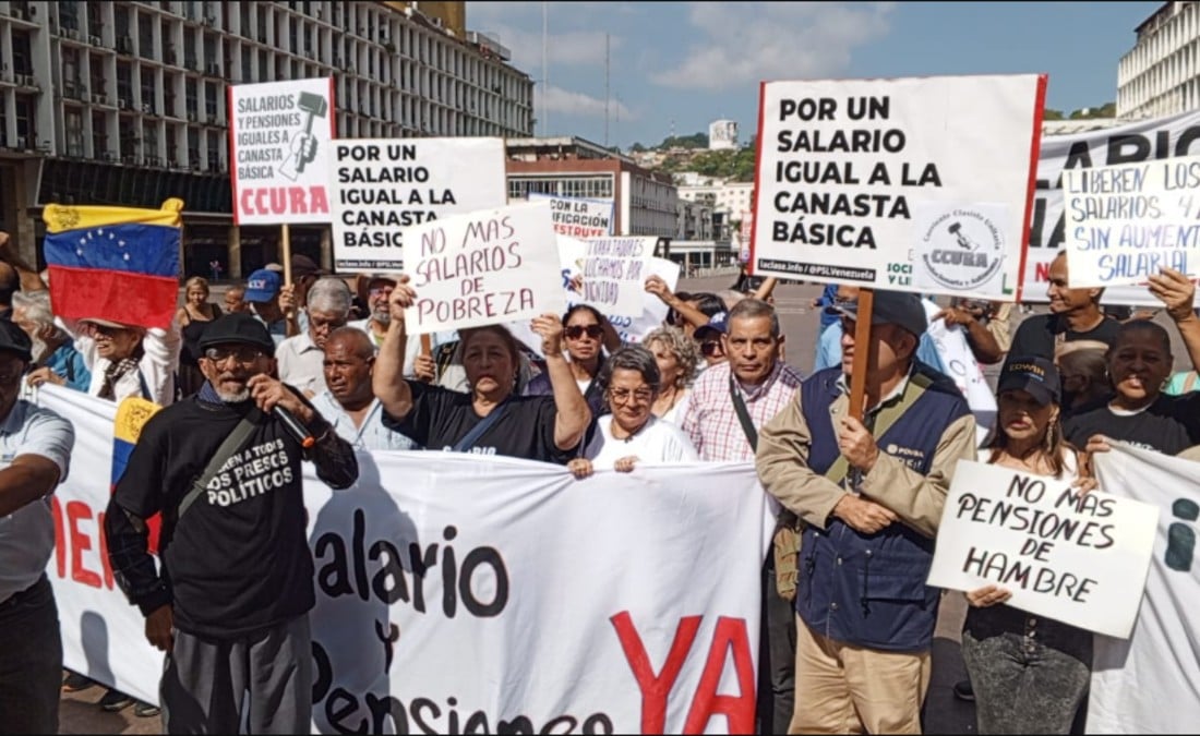 Trabajadores y pensionados marchan este lunes exigiendo salario digno